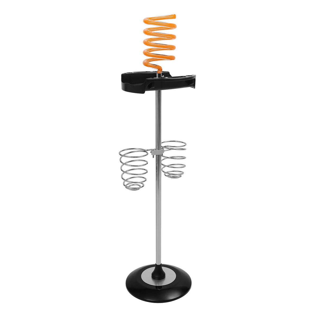 Hair Dryer Stand with Tray and Spiral Holder - Salon Styling Organizer