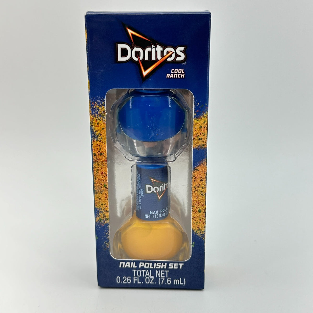 Novelty Nail Polish Set - Orange & Blue Snack-Inspired Colors, 0.26oz