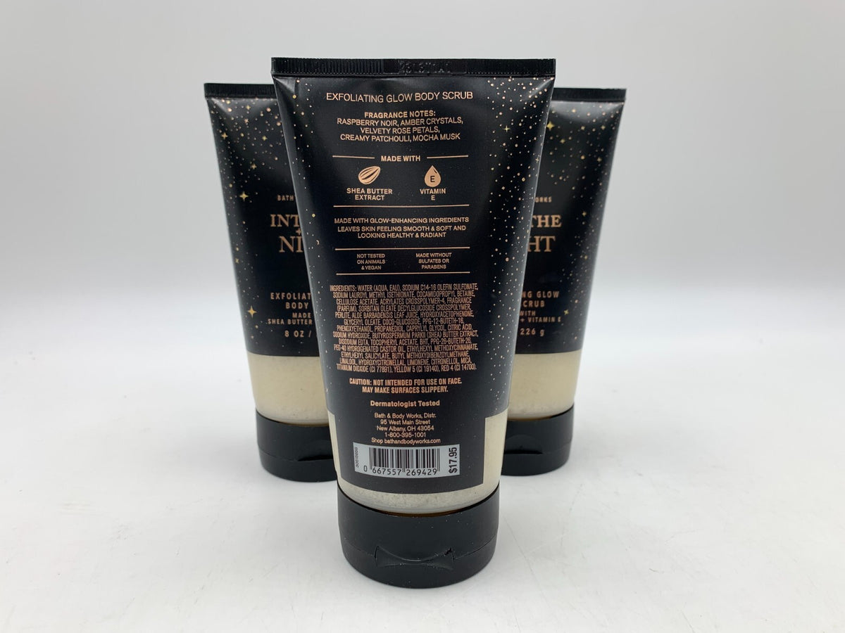 Bath & Body Works Into The Night Exfoliating Glow Scrub S/3 8 Oz #609A