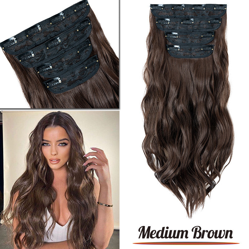 Double Weft Clip-In Human Hair Extensions Full Head - Multiple Colors & Lengths