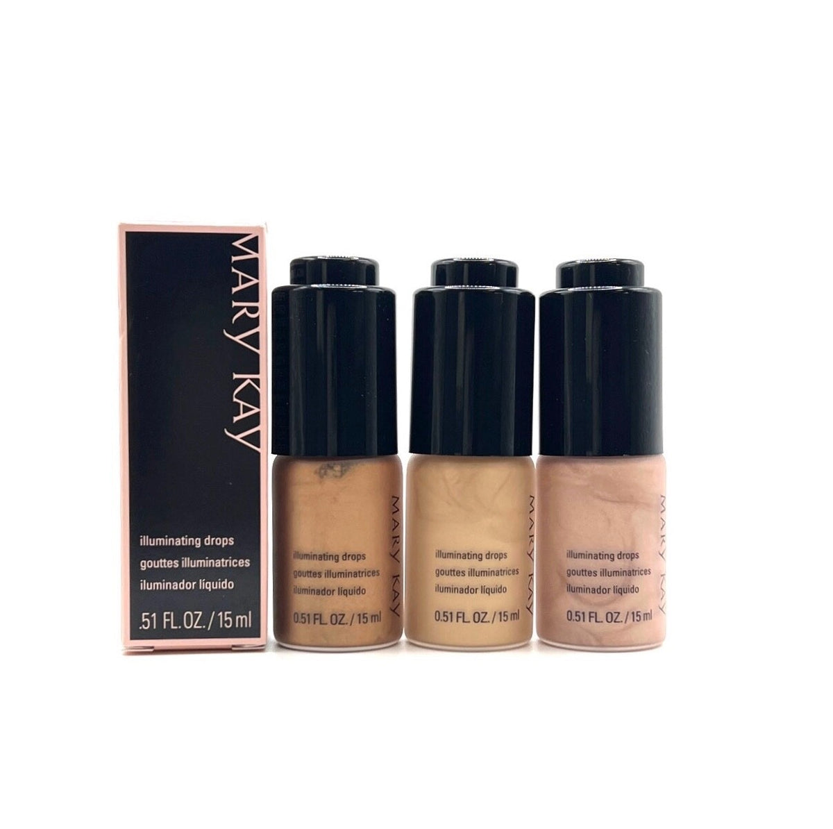 Illuminating Highlighter Drops Set - Choose Your Color - Bronze Light, Golden Horizon, Silver Sands