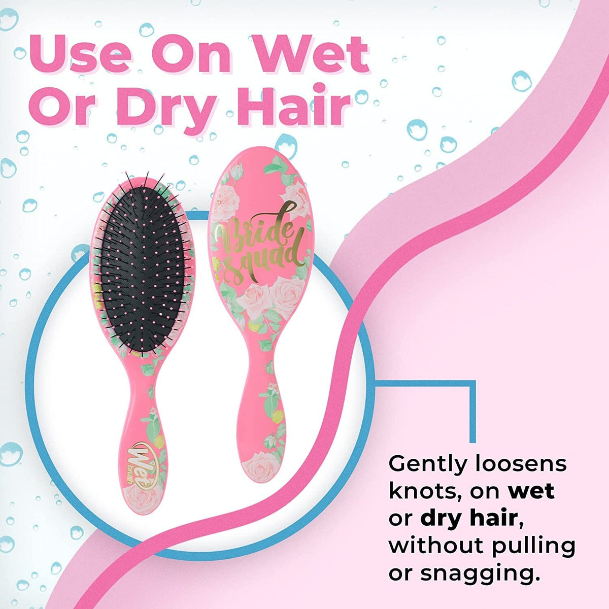 Detangler Hair Brush with IntelliFlex Bristles for Tangle-Free Hair Care - Bridal Design