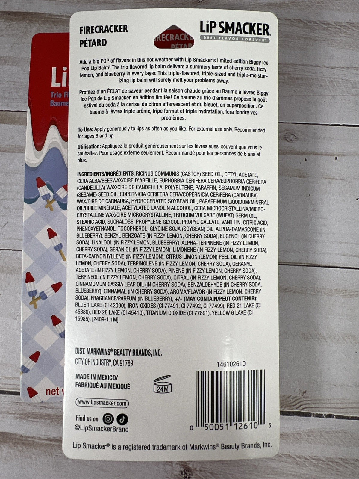 Lip Smacker Jumbo Firecracker Lip Balm Set - 2 Pack, 0.6oz Each