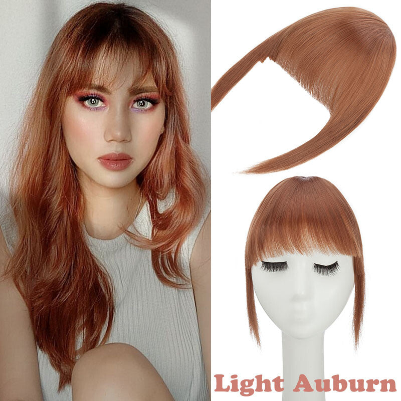 Clip-In Hair Bangs Extensions - Wispy, Natural, 9-inch Styles