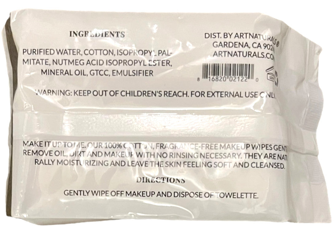 Makeup Remover Wipes Pack of 4 - 30-5.9 x 7.9 Inches Facial Cleansing Cloths