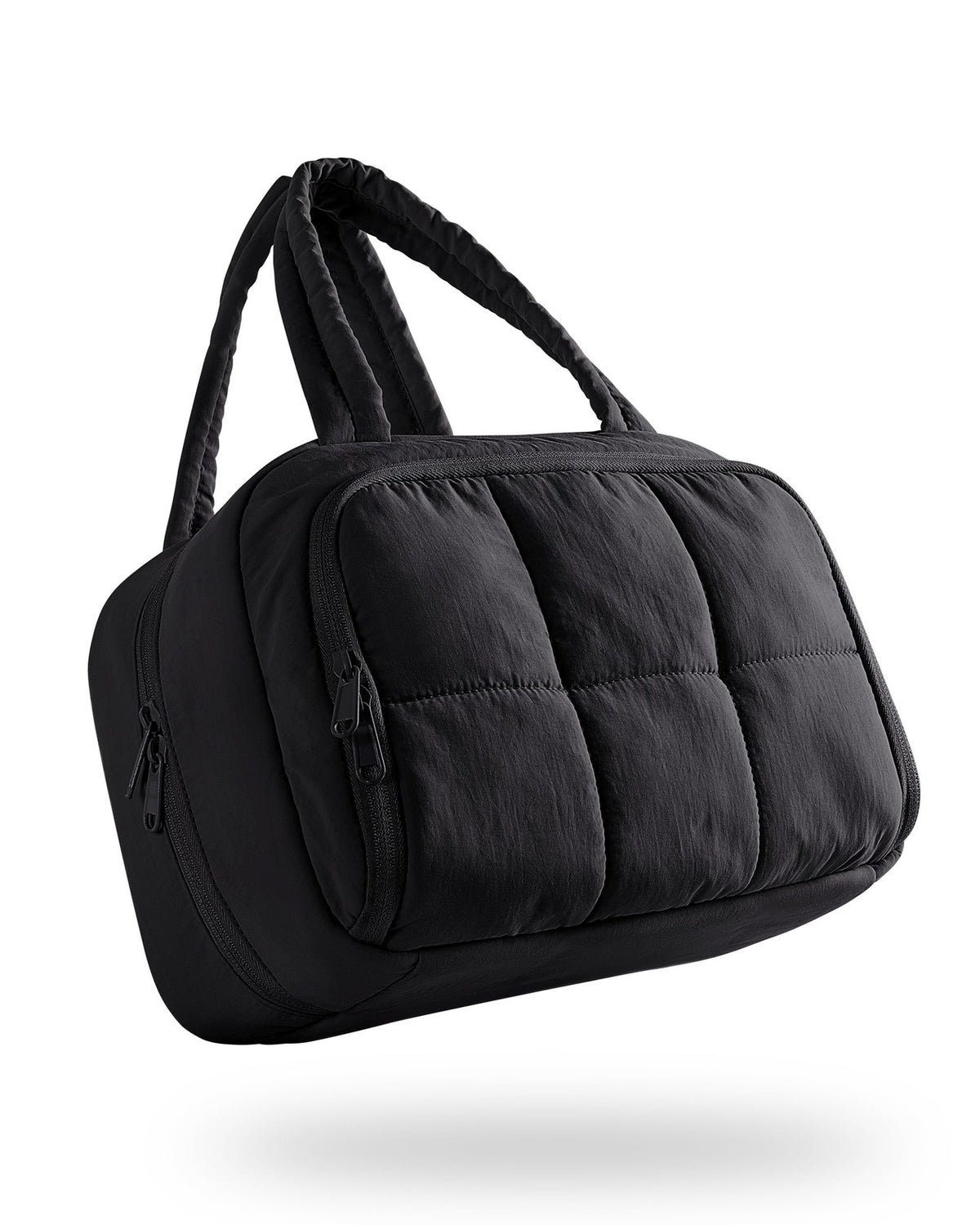Travel Toiletry Bag with Hanging Hook Waterproof Puffy Cosmetic Organizer Black