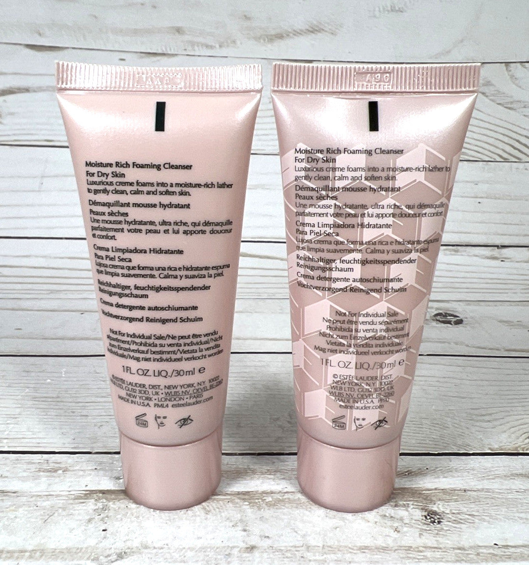 Estee Lauder Soft Clean Multi-Action Foaming Facial Cleanser 4 Pack 1oz Travel Size