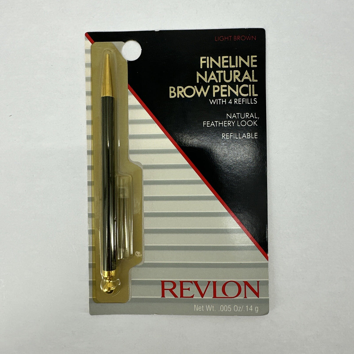 Vintage Revlon Fineline Natural Brown Pencil with 4 Refills - NOS Makeup