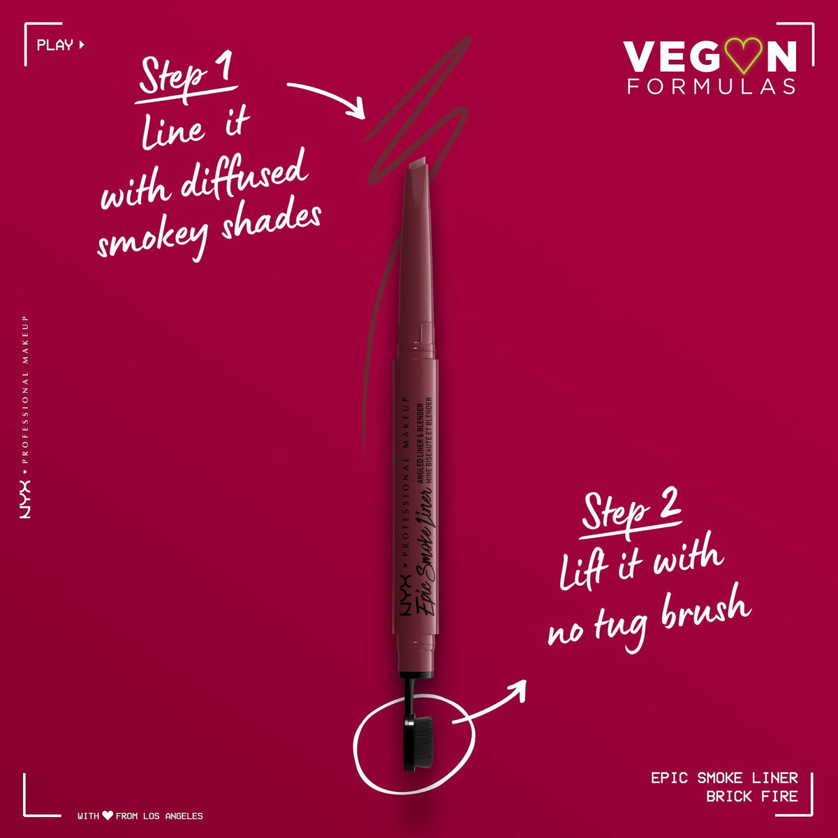Vegan Smokey Eyeliner Pencil - Buildable, Blendable Eye Makeup in Brick Fire