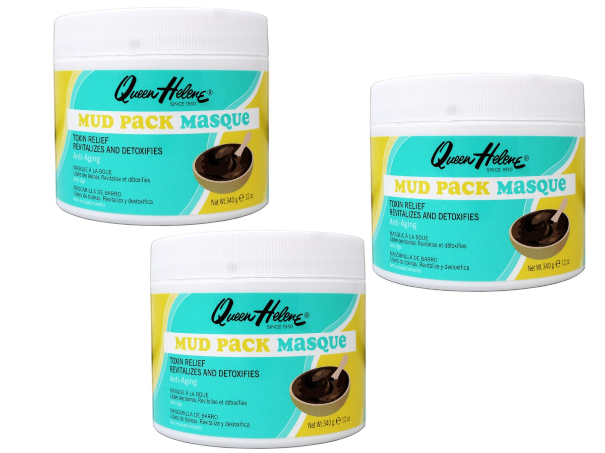 Mud Pack Facial Mask Cleanser - 3 Pack, 12 oz