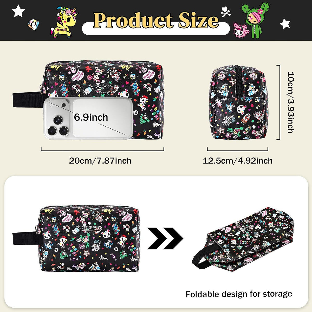 Unicorno Waterproof Makeup Bag Travel Cosmetic Organizer for Women