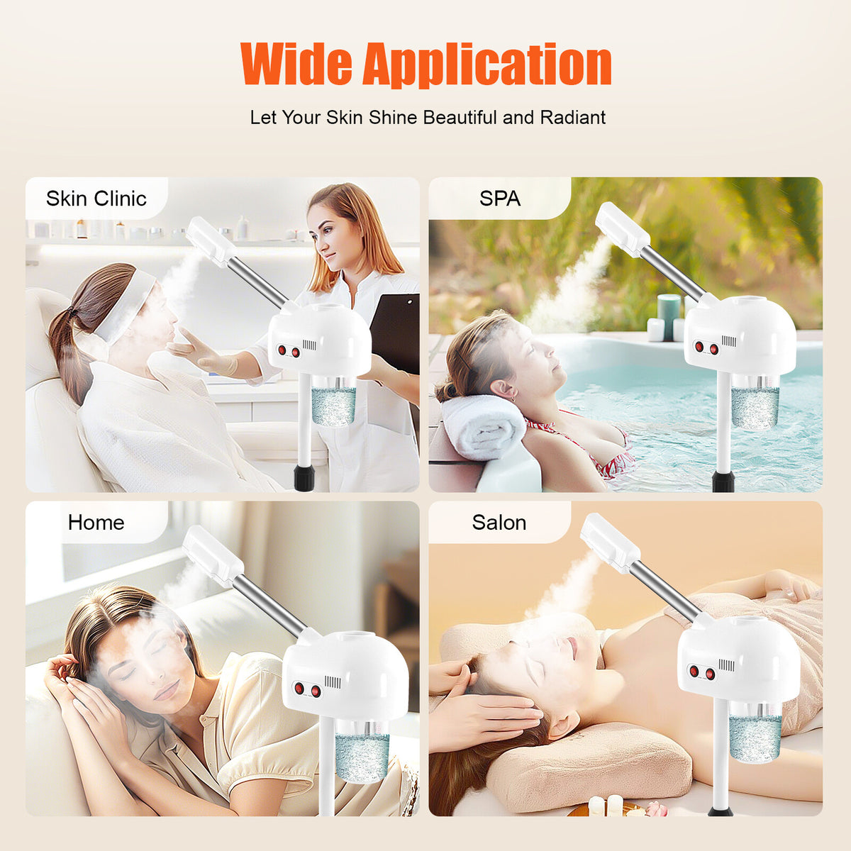Facial Steamer with Ozone & Steam - Professional Spa Skin Care