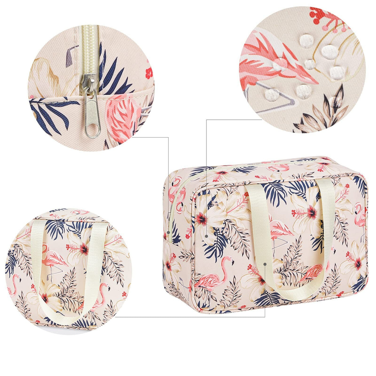 Large Waterproof Cosmetic Travel Bag for Women - Organizer & Toiletry Kit