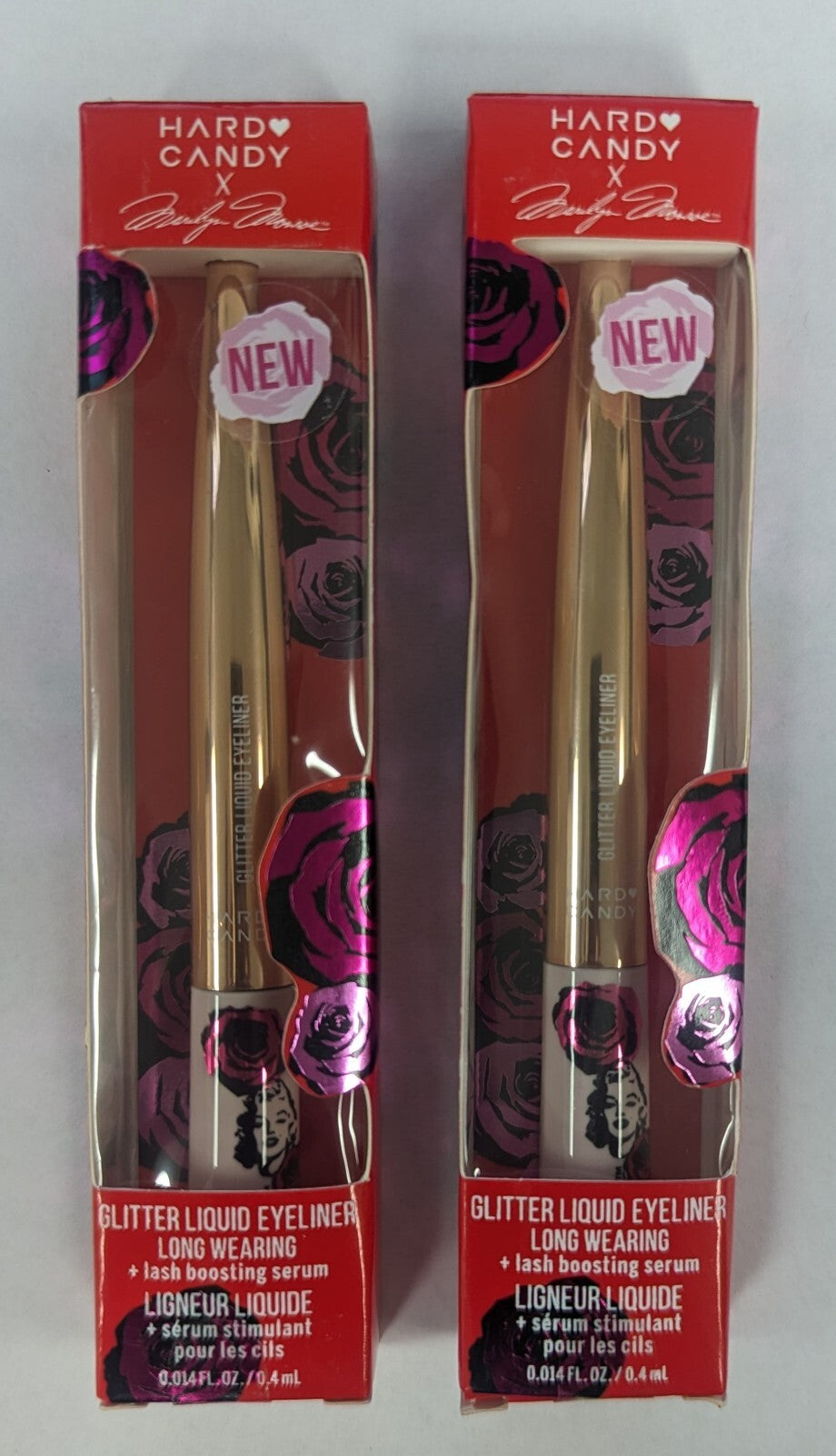 Liquid Eyeliner Set - Glitter, Longwear, 2 Pack with Lash Serum - Sparkling Roses