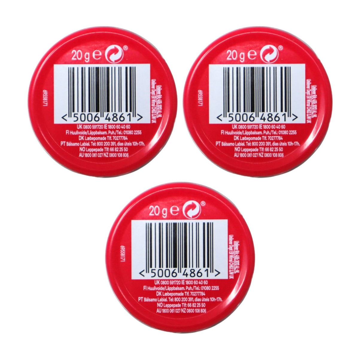 Vaseline Lip Therapy Rosy Lips Lip Balm Pack of 3 - 0.7 Oz