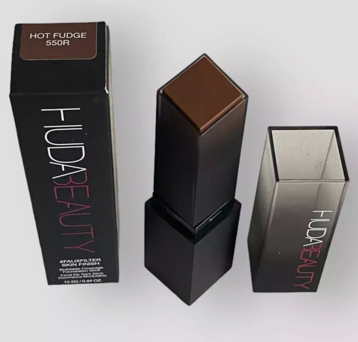 Huda Beauty Fauxfilter Skin Finish Foundation Stick Hot Fudge 550R - Full Size