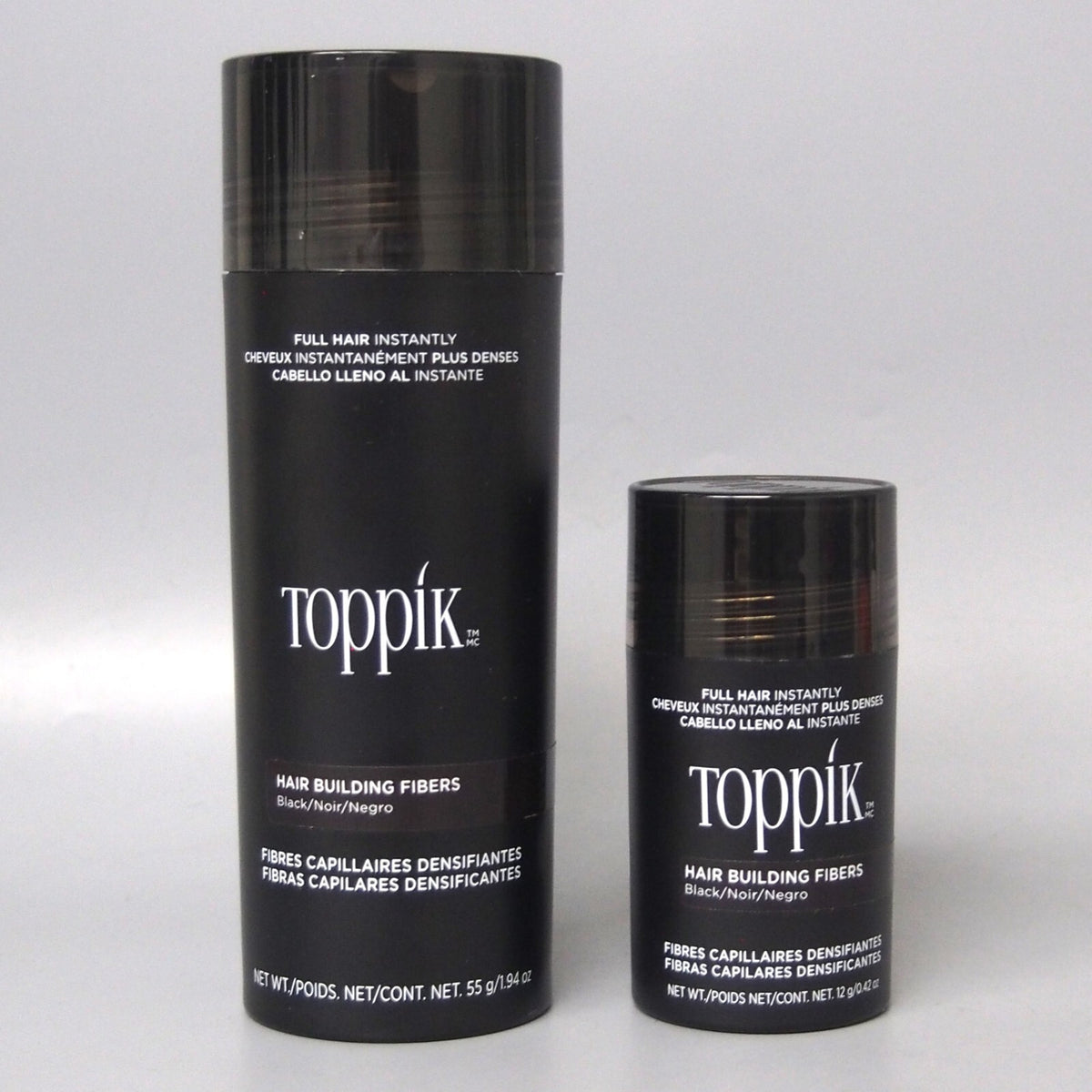 DUO Toppik Black Giant Size 55gr / 1.94oz & Regular 12gr/0.42oz