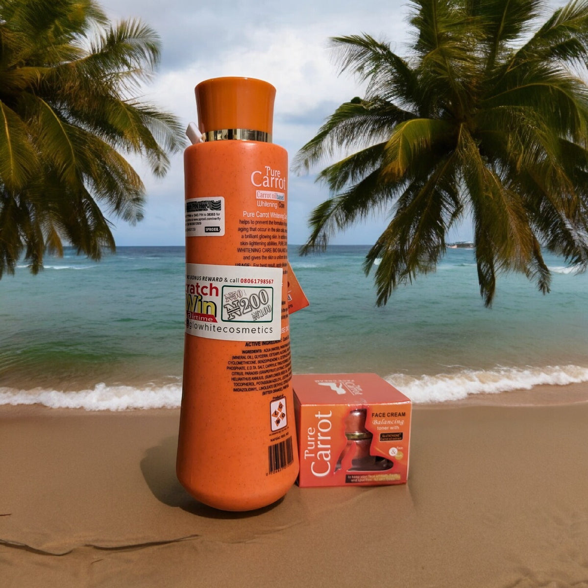 Pure Carrot Bio Balance Carrot Oil Body Lotion & Face Cream - Natural Moisturizer
