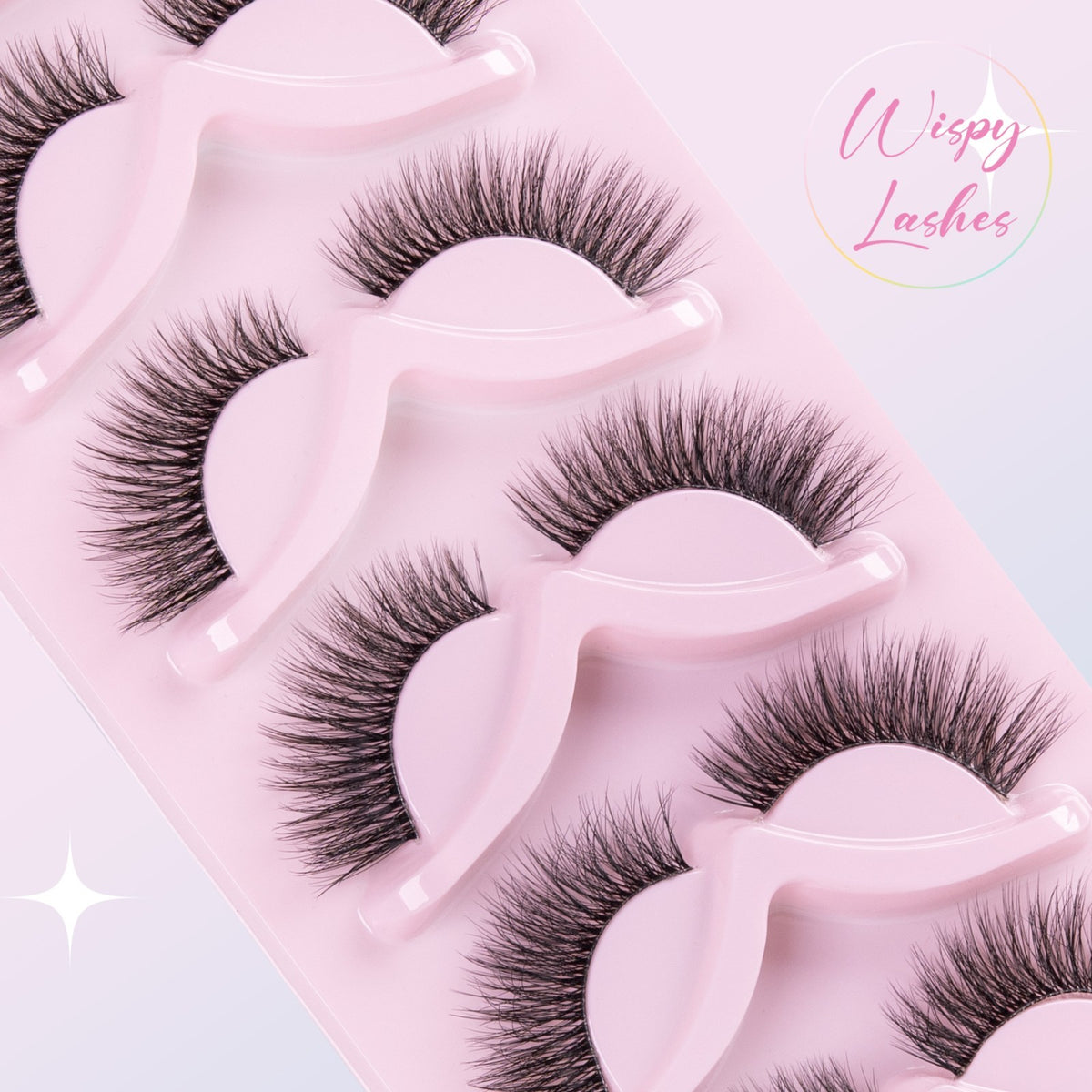 False Eyelashes 10 Pairs Natural Cat Eye Wispy 3D Reusable Cruelty-Free