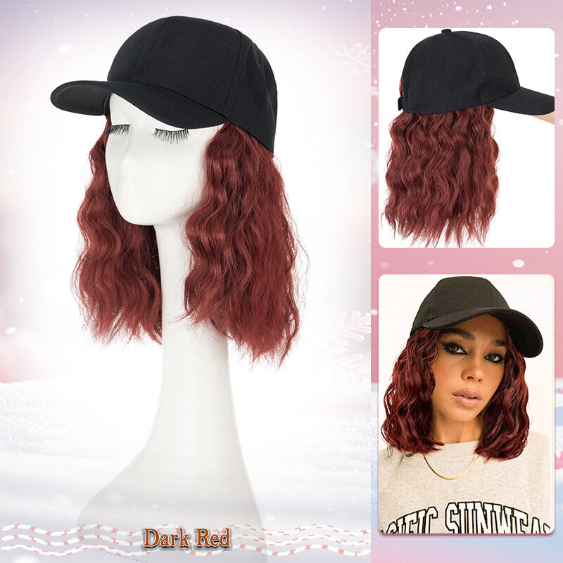 Adjustable Baseball Cap Wig with Hair Piece - Short Long Synthetic Hair