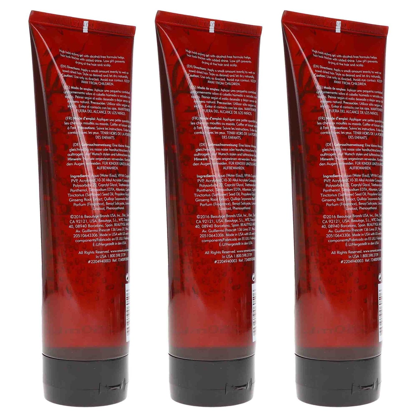 American Crew Firm Hold Hair Gel 8.4 oz - Strong Hold Styling Gel 3 Pack