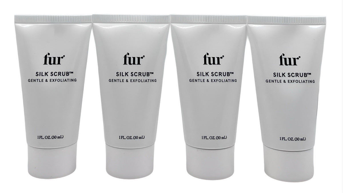 Fur Silk Scrub Gentle & Exfoliating body 1 oz each x4 = 4 fl TOTAL