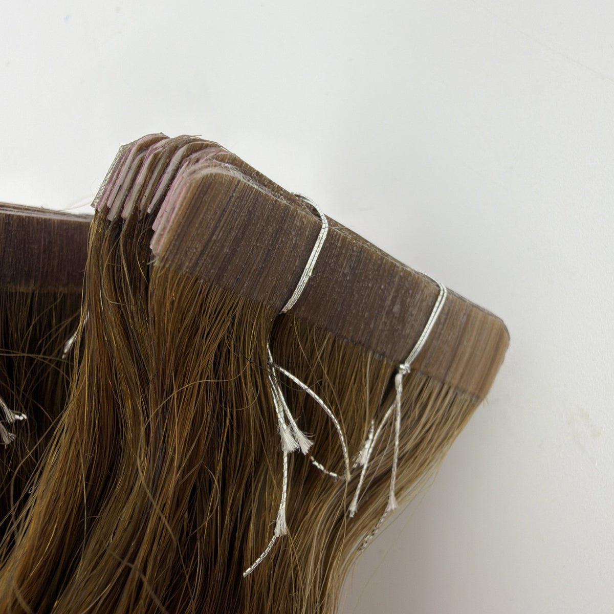 20-Inch Tape-In Hair Extensions with Rooted Toffee Swirl Highlights - 2 Pack