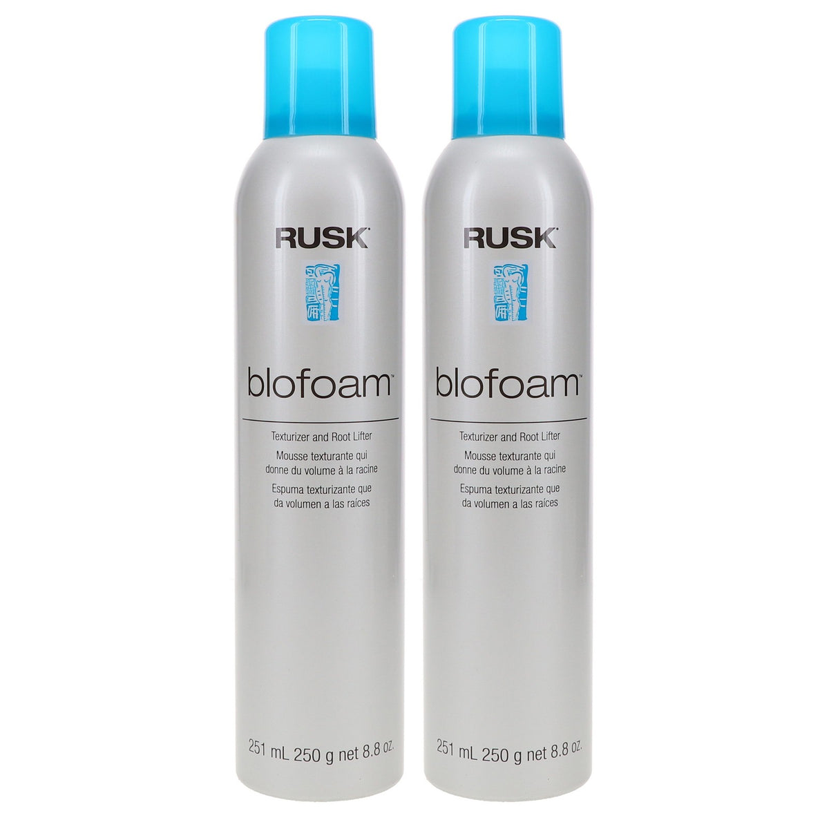 Rusk Blofoam Texturizer & Root Lifter Foam - Amplifies Curly Hair 8.8 oz 2 Pack