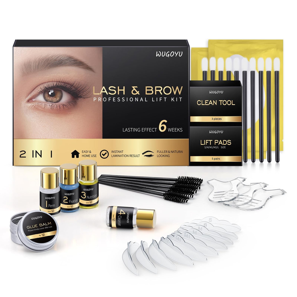 Lash Lift Kit - Brow Lamination Kit, Eyebrow Black