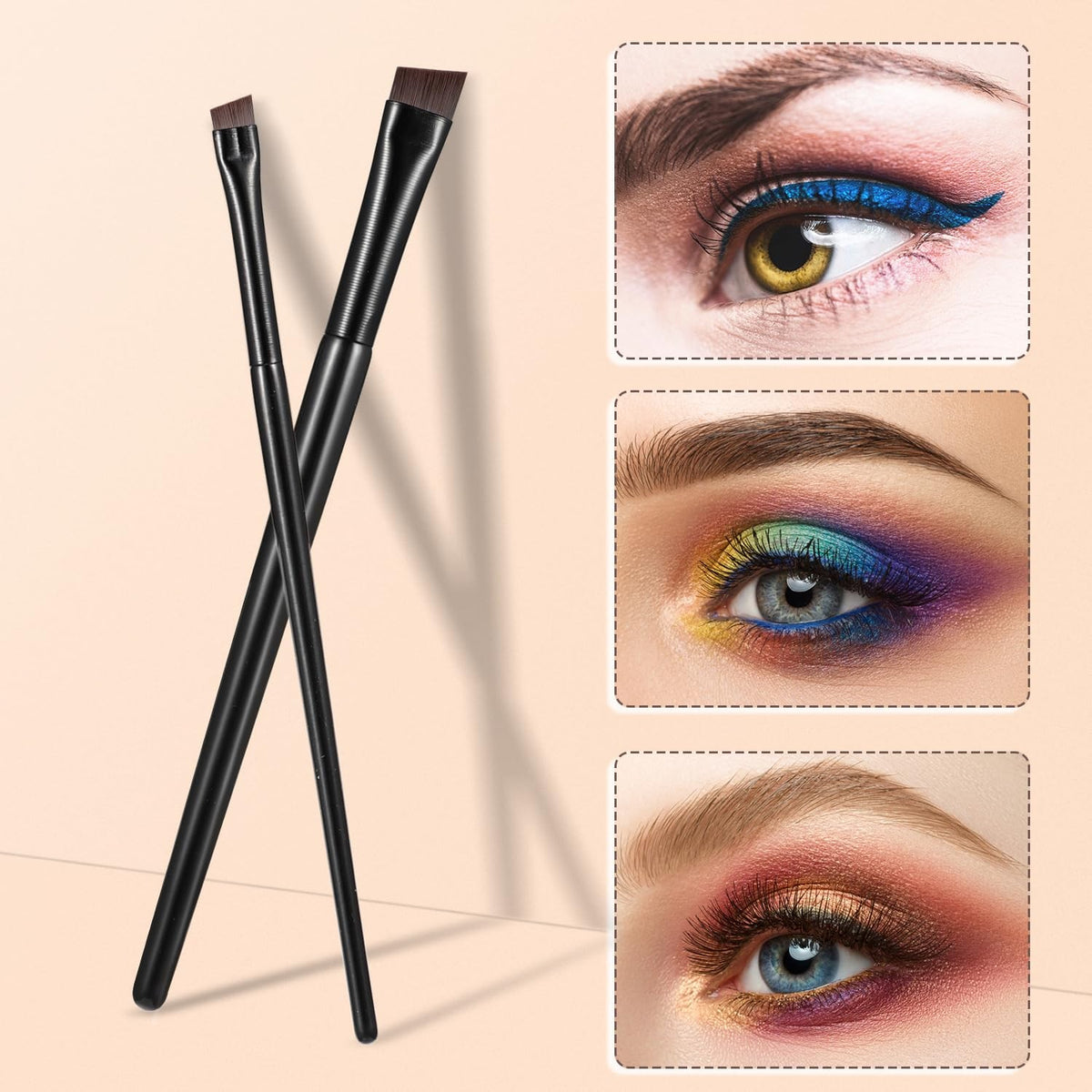 5-Piece Fine Angled Eyeliner Brushes Set - Precision Makeup Tools