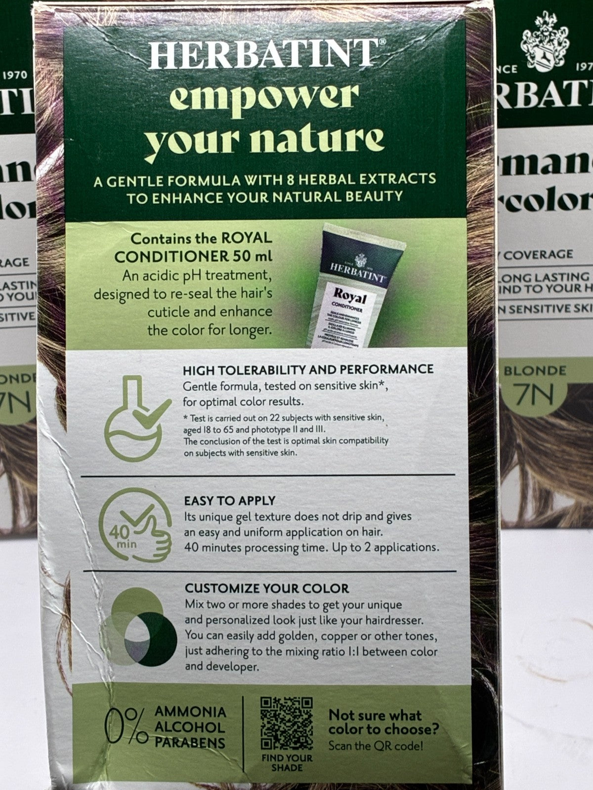 3 Pack Herbatint Permanent Hair Color Gel - 7N Blonde