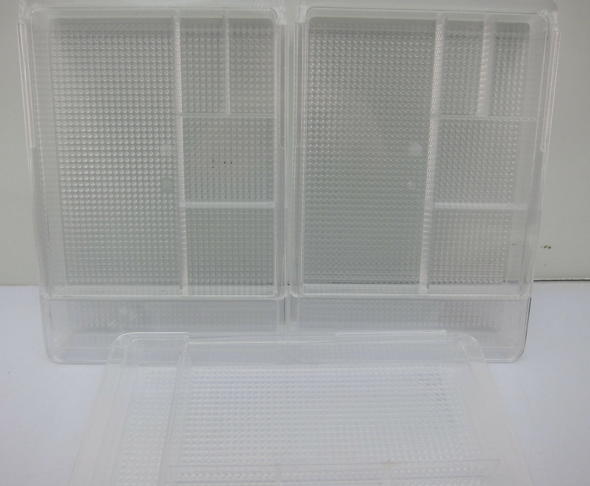Expandable Makeup Organizer 3-Piece Set - Adjustable Cosmetics Trays, 11 1/4"
