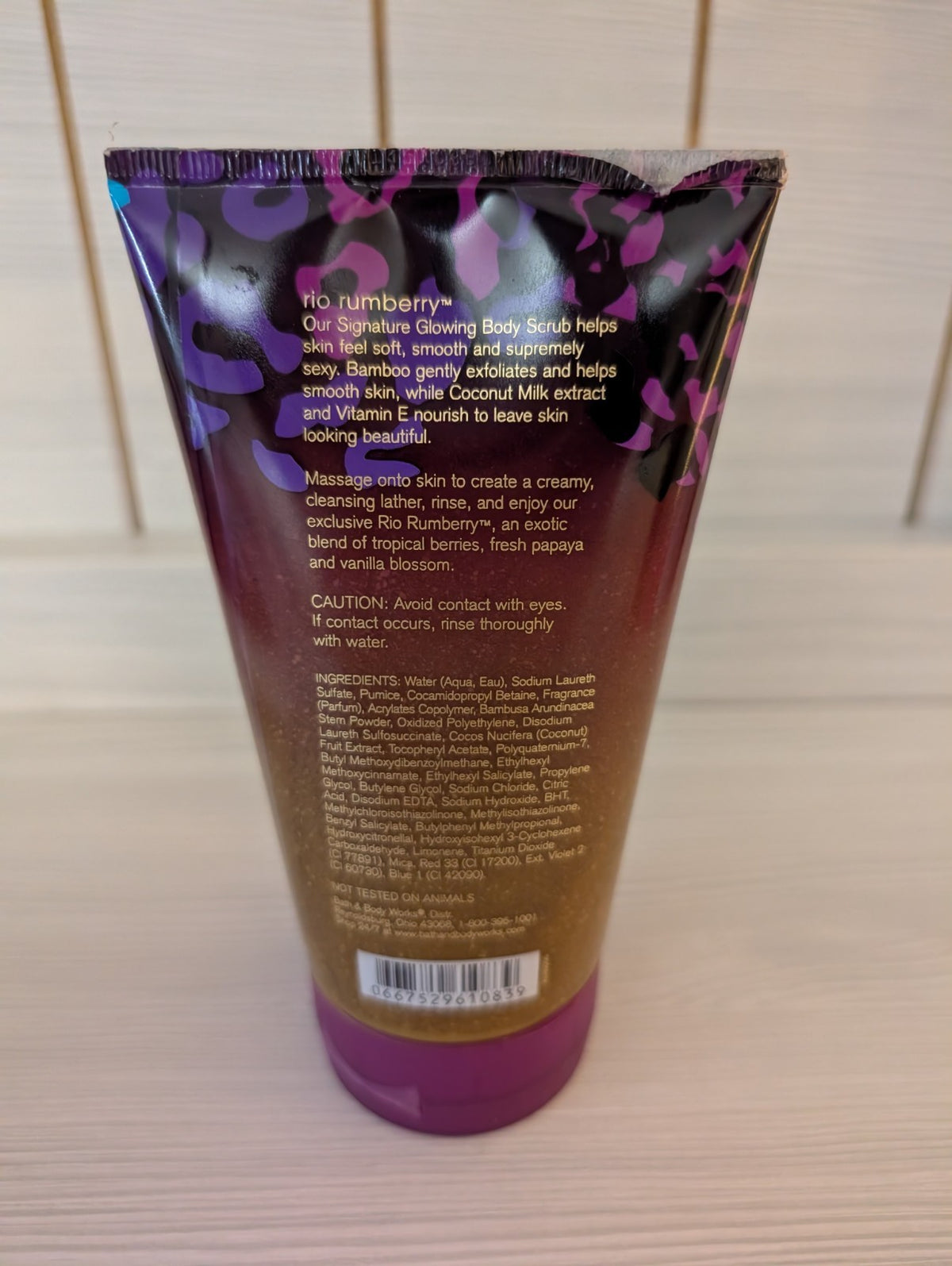 Bath Body Works Rio Rumberry Glowing Scrub Rare Discontinued New