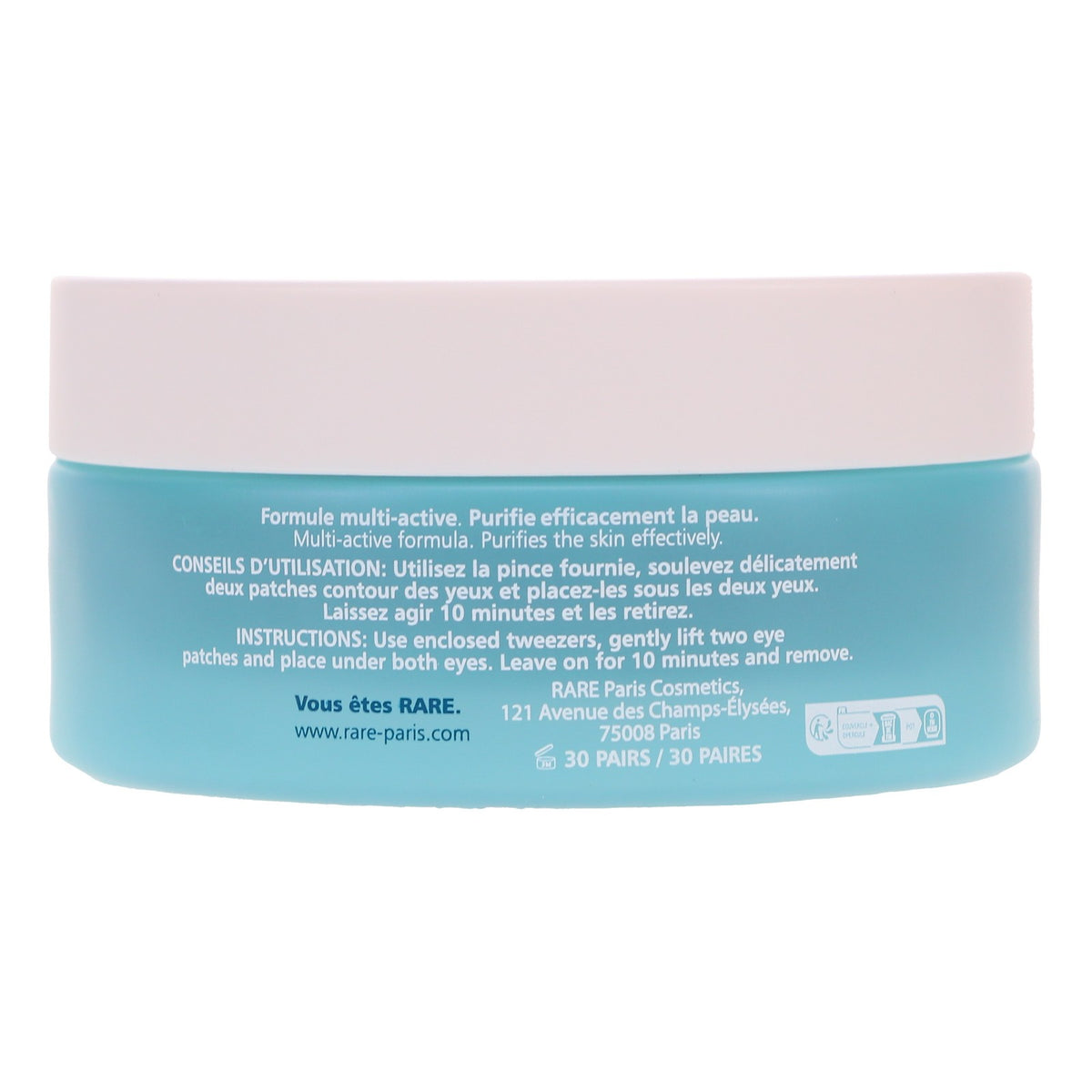 Rare Paris Carbone Glacé Eye Patches - Brighten and Depuff Under-Eyes, 30 Count