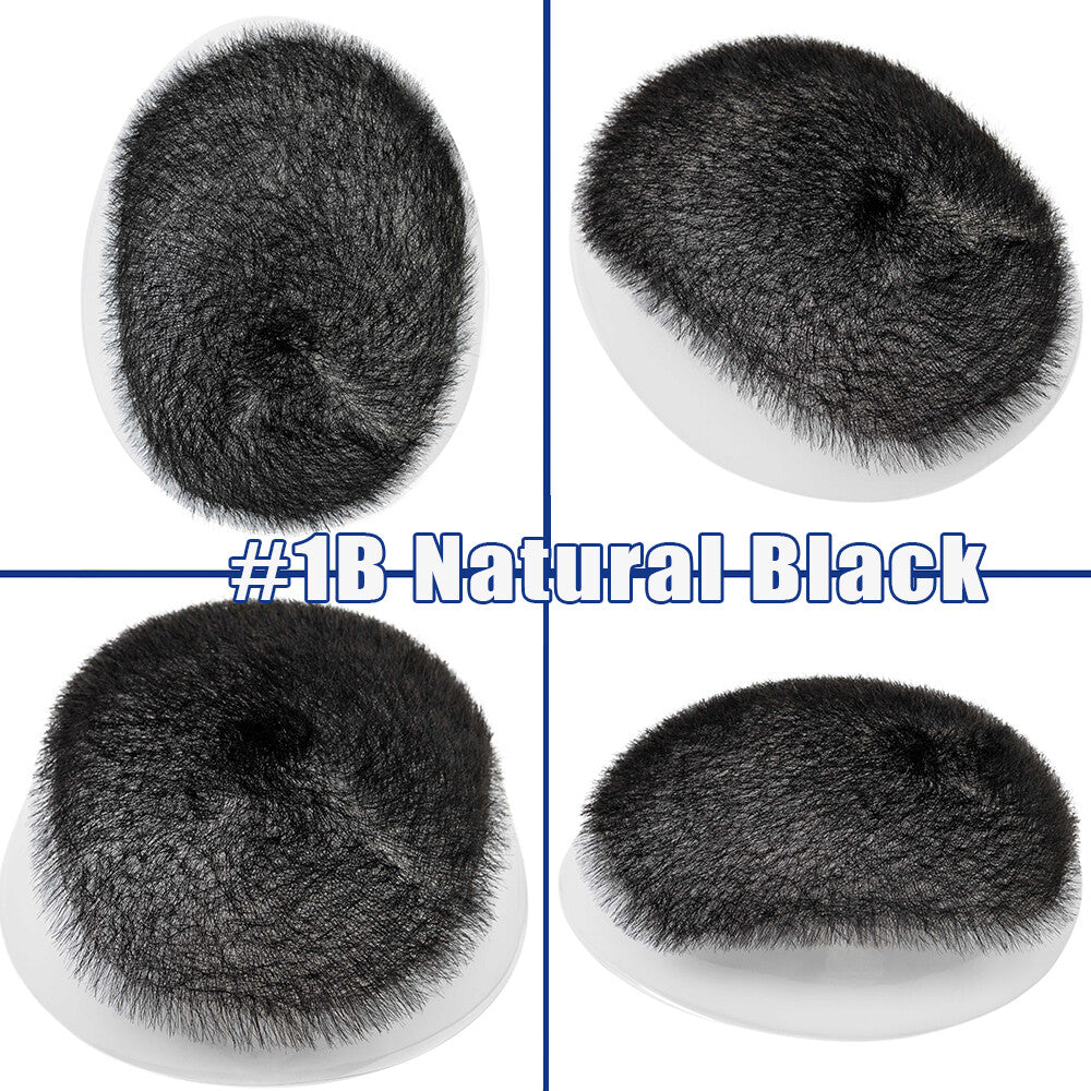 Men's Toupee Hairpiece Replacement System with Thin Skin PU Base, 13x18 cm / 15x20 cm