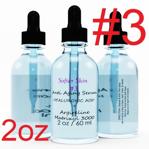 Argireline Matrixyl 3000 Peptide Face Serum with Hyaluronic Acid - 2 oz