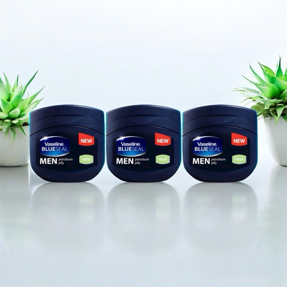 PACK OF 3 Vaseline BLUESEAL MEN petroleum jelly Fresh 100 Ml EACH