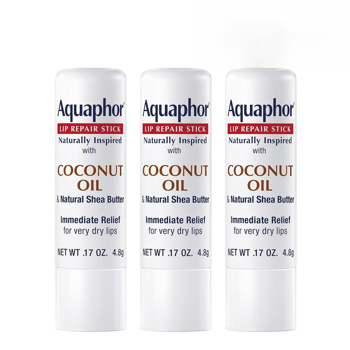 Aquaphor Lip Repair Stick with Coconut Oil & Shea for Chapped Lips 0.17oz