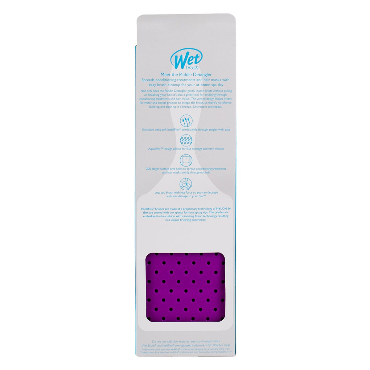 Wet Brush Paddle Detangler Hair Brush for All Hair Types - Purple