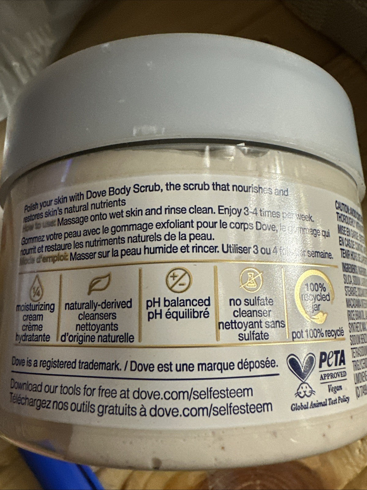2 Pack Dove Crushed Macadamia & Rice Milk Exfoliating Body Scrub