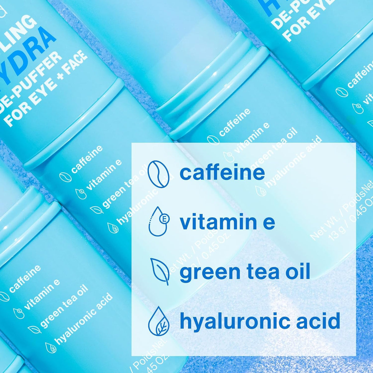 Cooling Hydra De-Puffer Face Primer Stick with Vitamin E & Caffeine