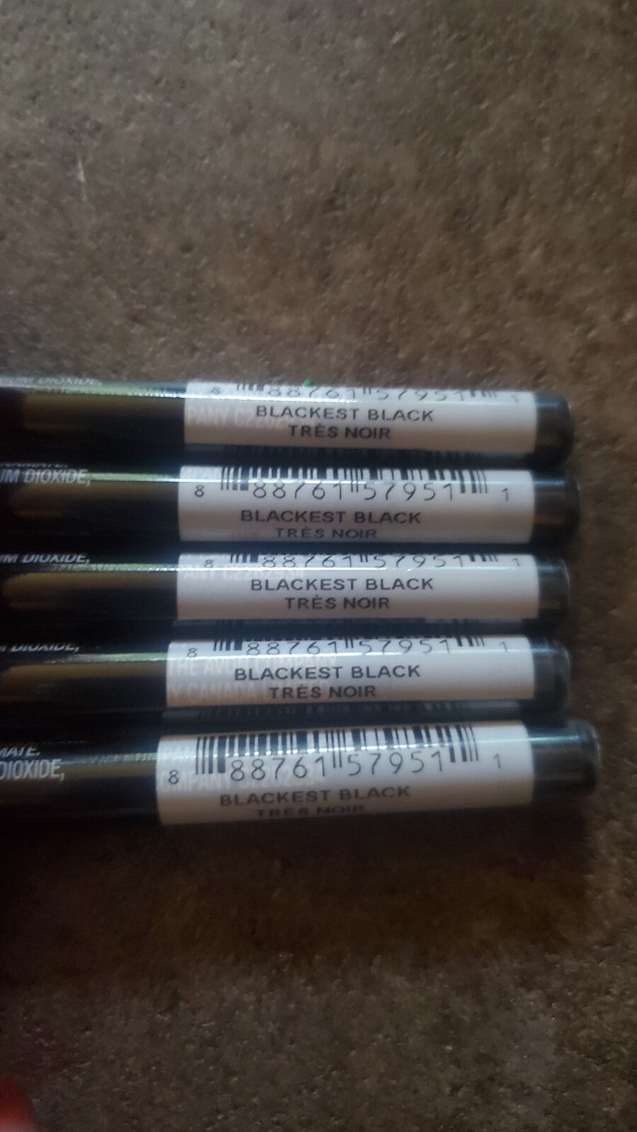 Set of 5 Long-Wearing Cream Eyeliner Pencils - Multiple Colors