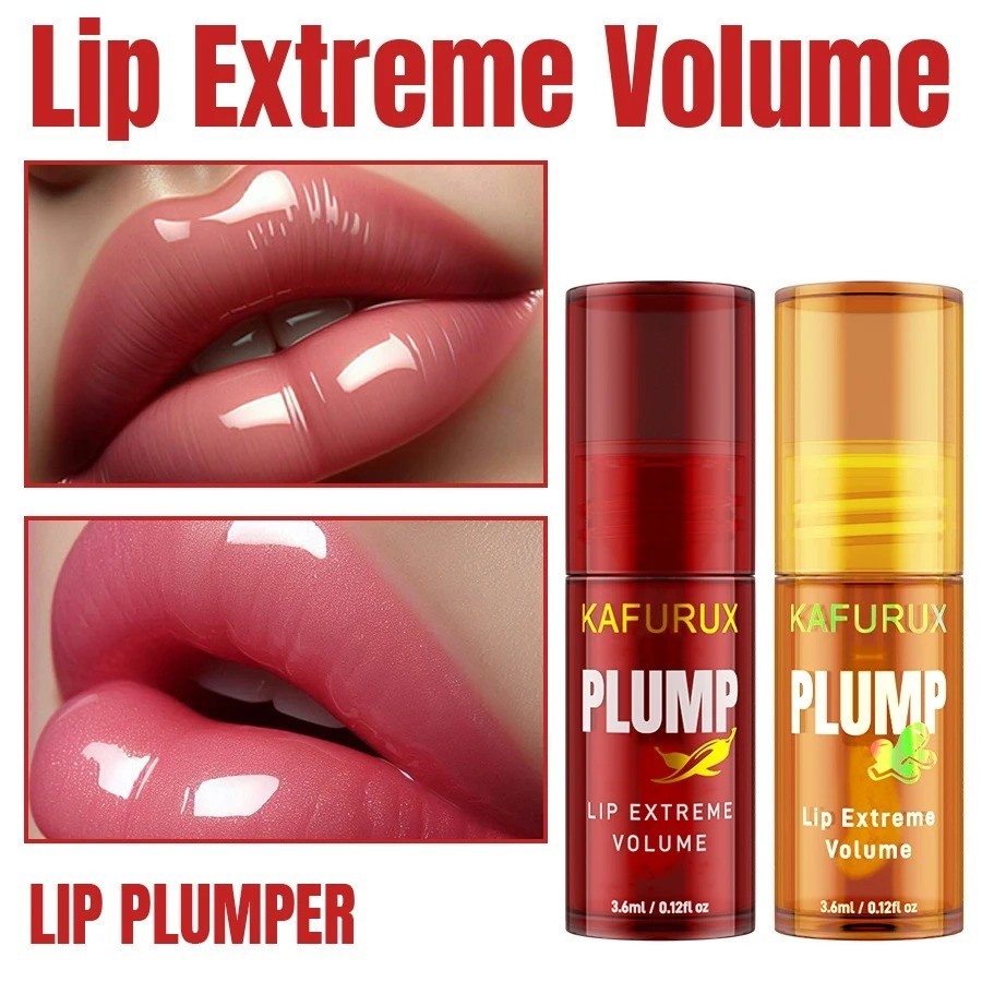 Lip Plumper Oil Gloss Set - Moisturizing Volumizing & Repair Serum