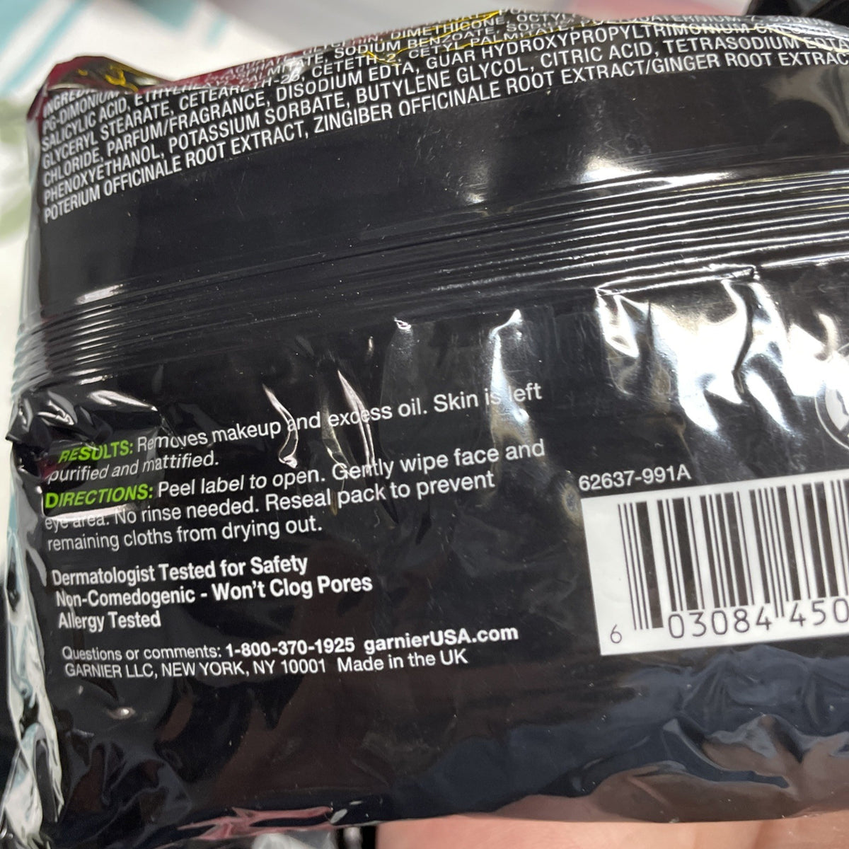 Oil-Free Charcoal Makeup Remover Wipes for Oily Skin - 6 Pack