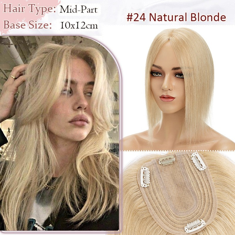 Women Clip-in Hairpiece for Hair Loss & Volume - 100% Remy Human Hair