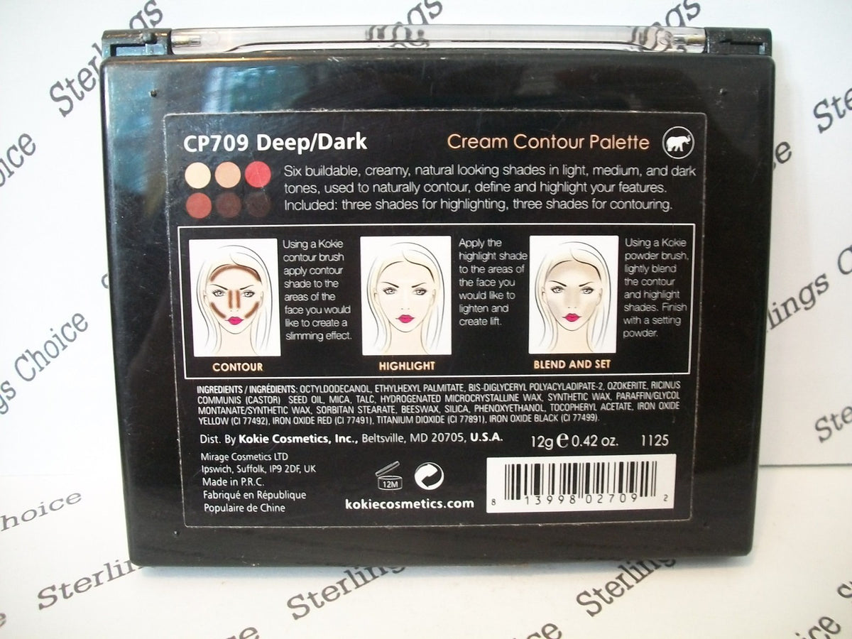 Cream Contour Palette Dark/Deep - 6 Satin Finish Shades for Sculpted Look
