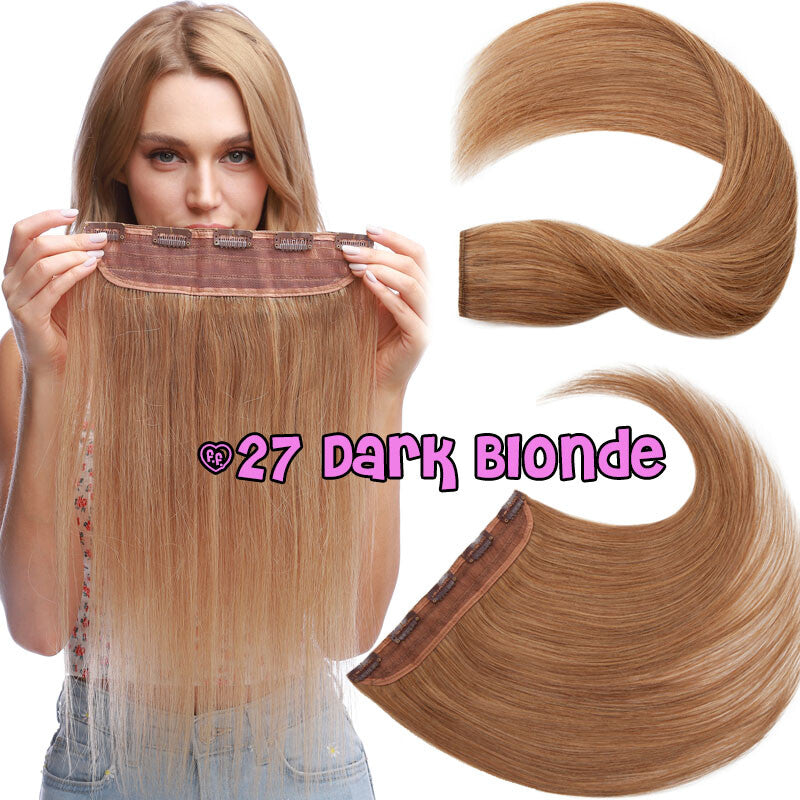 Thick Clip-In Human Hair Extensions Full Head Remy Weft - Various Lengths & Colors