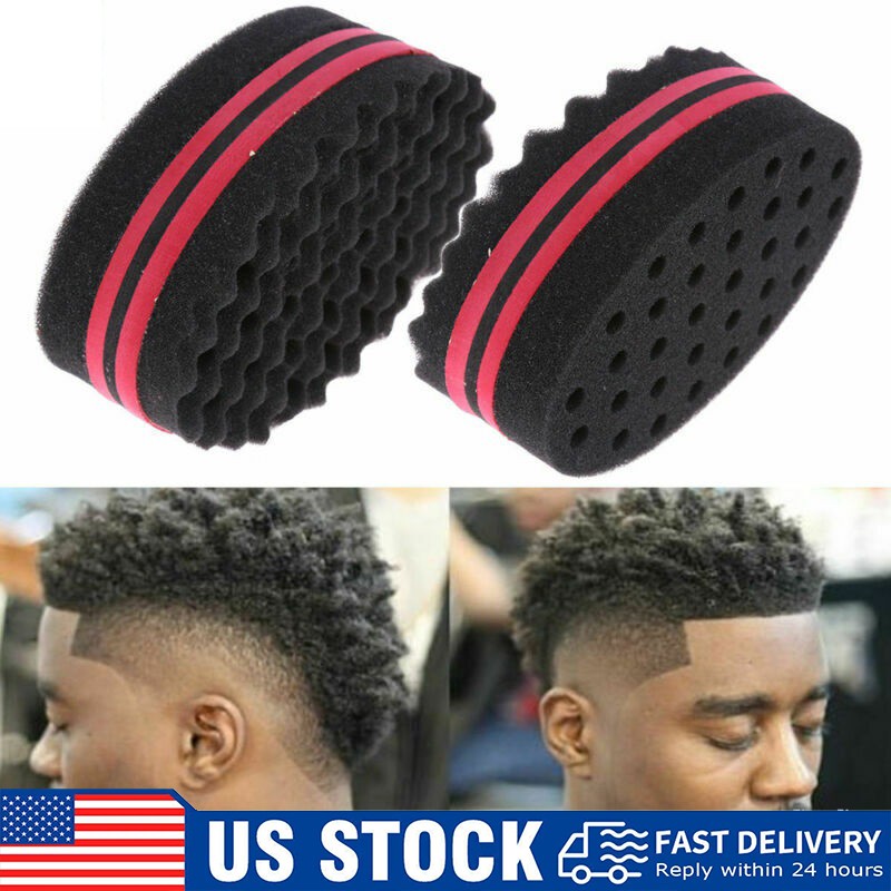 Magic Barber Double-Sided Brush for Black Men's Curly Hair Coil Care