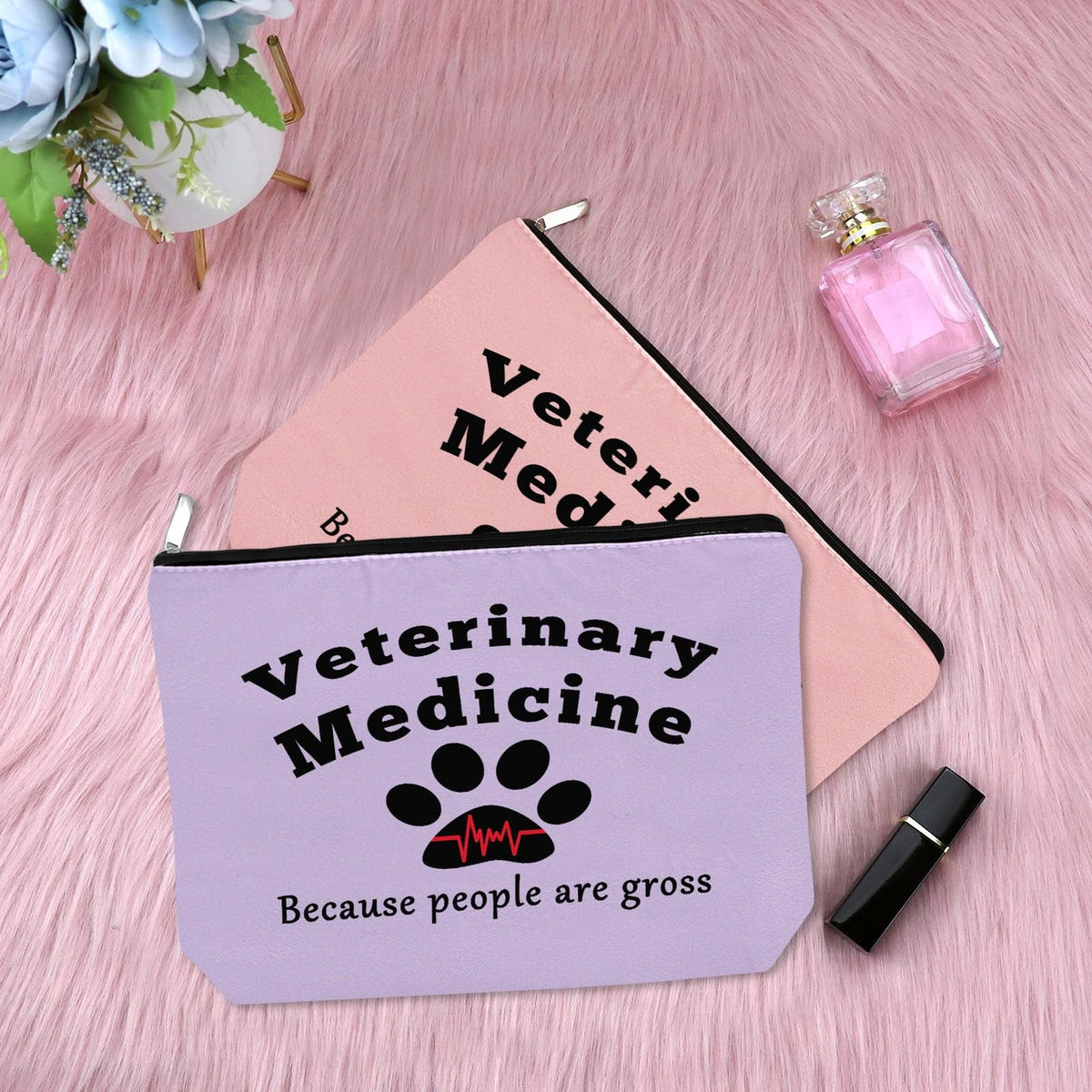 Veterinarian Gift Cosmetic Bag for Women - Animal Rescue Appreciation