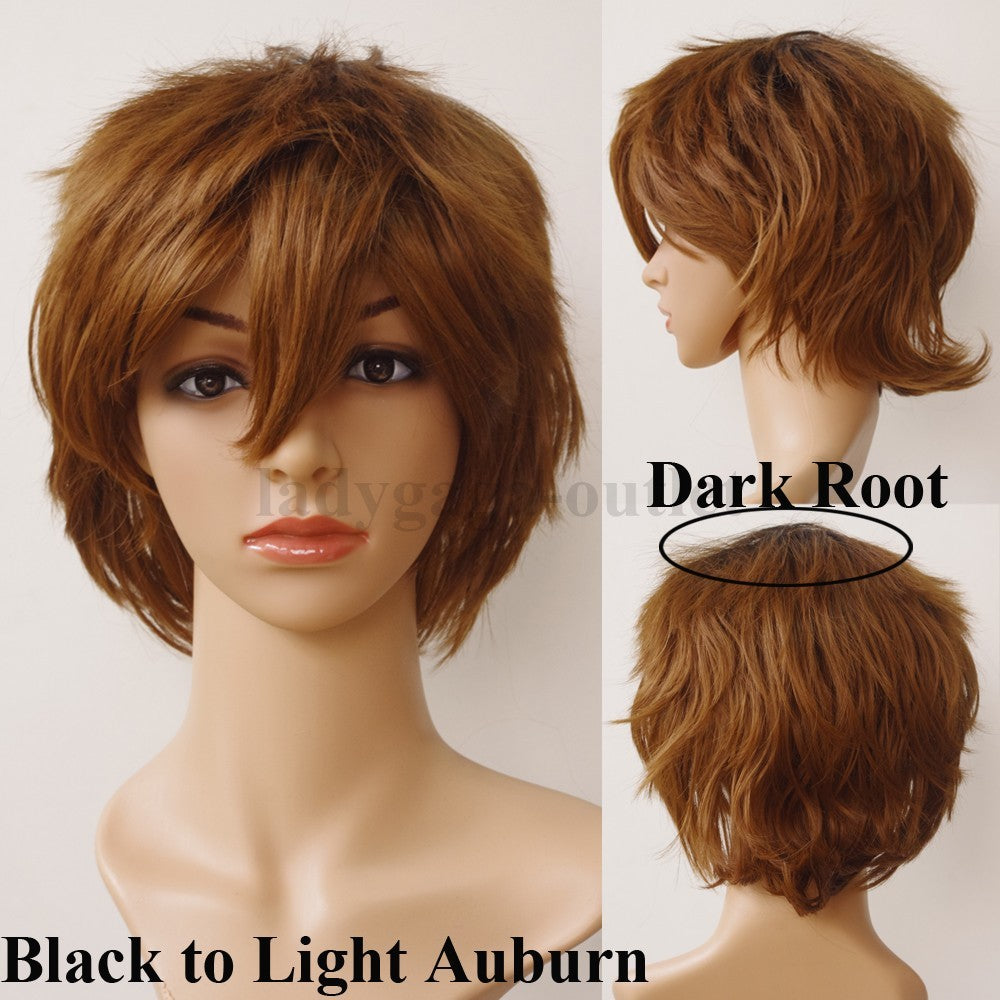 Unisex Short Pixie Wig for Cosplay and Costume Parties - Synthetic Hair